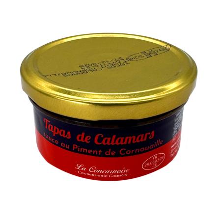 Tapas de calamars sauce au piment bio - bocal 150g