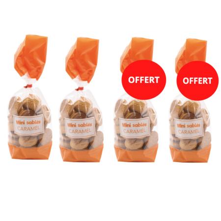 Offre 2 + 2 gratuits / Mini sablés caramel - sachet 200G