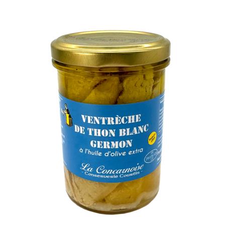 Ventrèche de thon germon à l'huile d'olive vierge extra - bocal 190g