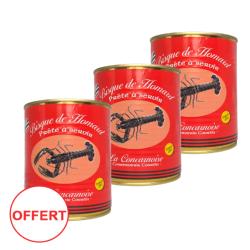 2 bisques de homard (800g) achetées la 3 ème est offerte