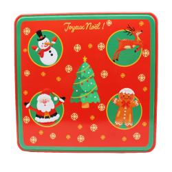 BOÎTE GALETTES & PALETS BRETONS 460g - Motif Illustration de Noël