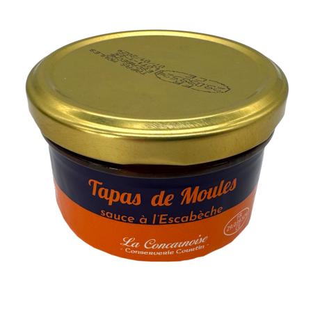 Tapas de moules à la sauce escabèche Bio bocal 150g.