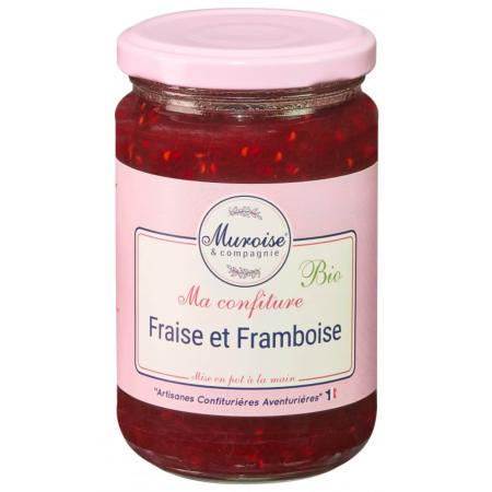 Confiture de fraise et framboise bio 350g - Muroise & Compagnie