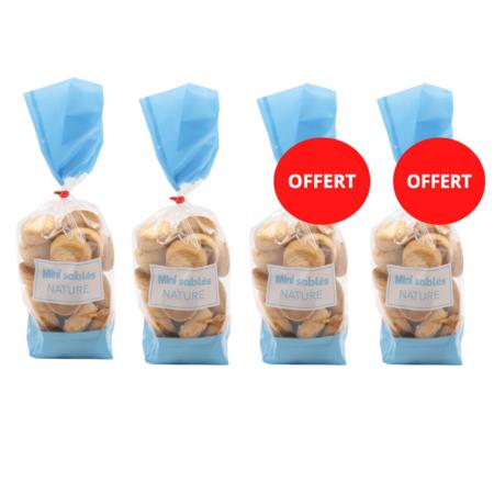 Offre 2 + 2 gratuits / Mini sablés nature - sachet 200G